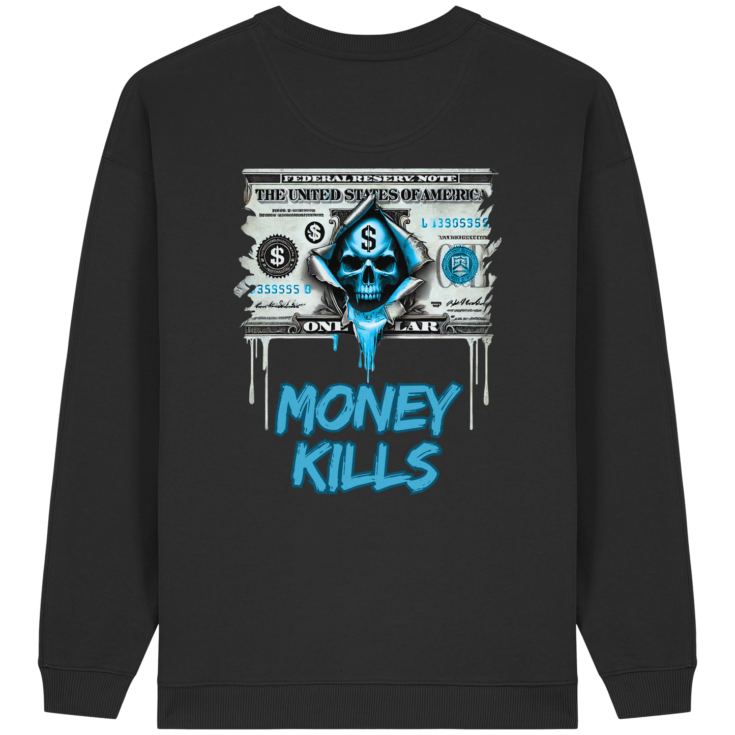 Money Kills - Womens Organic Oversized Sweatshirt