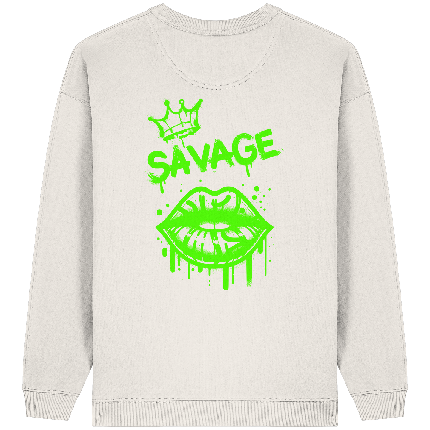 Kiss of Attitude - Womens Organic Oversized Sweatshirt