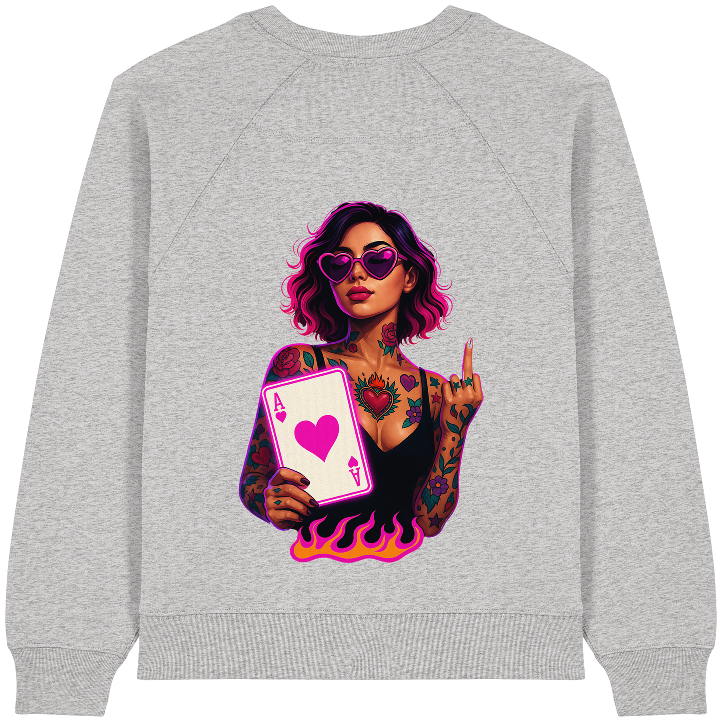Queen of Hearts - Womens Organic Sweatshirt