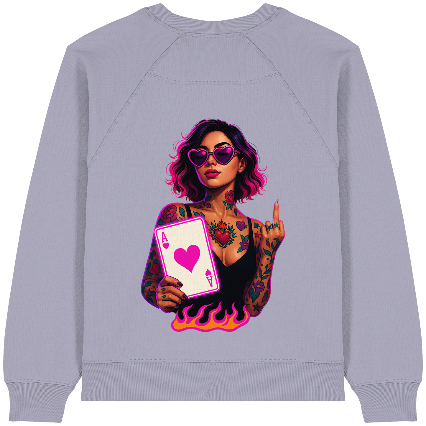 Queen of Hearts - Womens Organic Sweatshirt