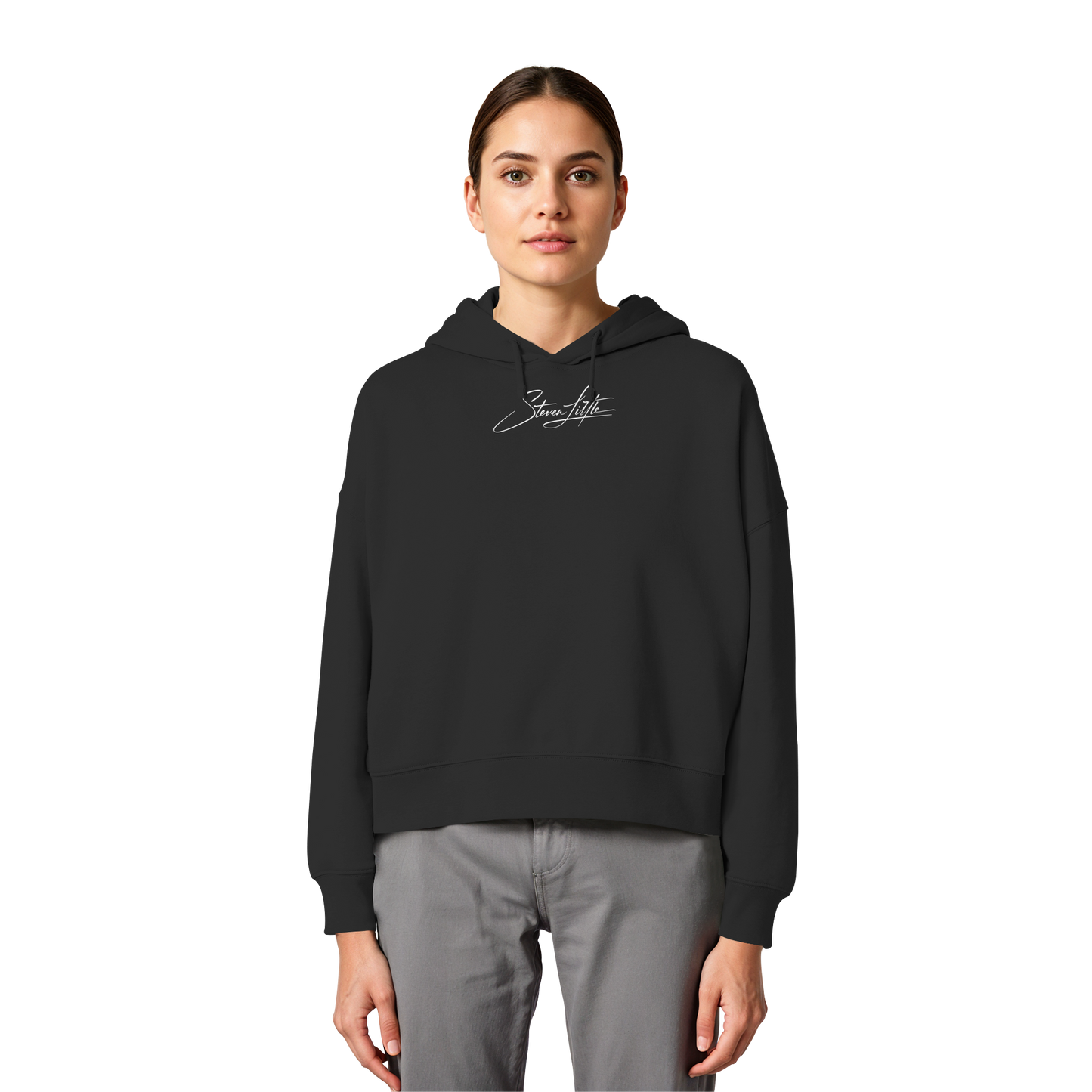 Bad Ass Teddy - Womens Organic Boxcut Hoodie