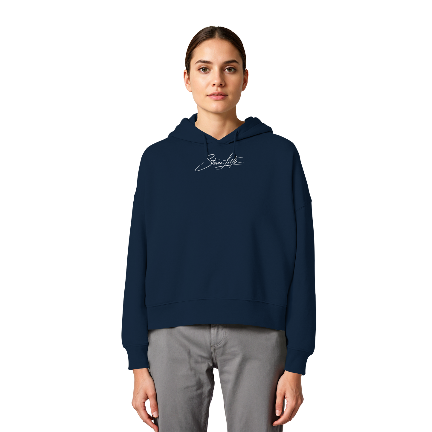 Bad Ass Teddy - Womens Organic Boxcut Hoodie
