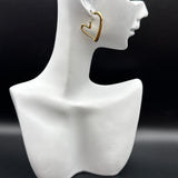 SL Signature Earrings - Golden Heart Hoops