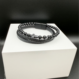 Black Cross Layer Bracelet – Rebel Faith Edition