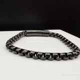 Black Steel Chain Bracelet – Bold Edition