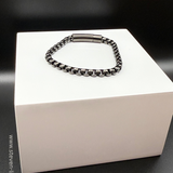 Black Steel Chain Bracelet – Bold Edition