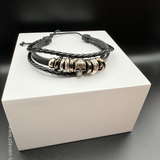 Rebel Skull Leather Bracelet – Black Edition