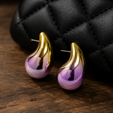 SL Signature Earrings -Aura Drop Purple