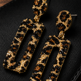 SL Signature Earrings -Leopard Luxe Rectangle Drops