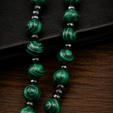 SL Signature Necklace- Obsidian Green Faith Rosary