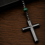 SL Signature Necklace- Obsidian Green Faith Rosary