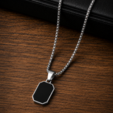 SL Signature Necklace- Black Icon Tag