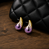 SL Signature Earrings -Aura Drop Purple