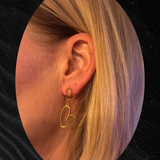 SL Signature Earring- Golden Double Heart