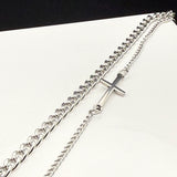 Silver Faith Chain Bracelet – Double Layer Edition