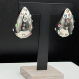 SL Signature Earring- Chrystal Chrome Drip