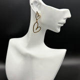 SL Signature Earring- Golden Double Heart