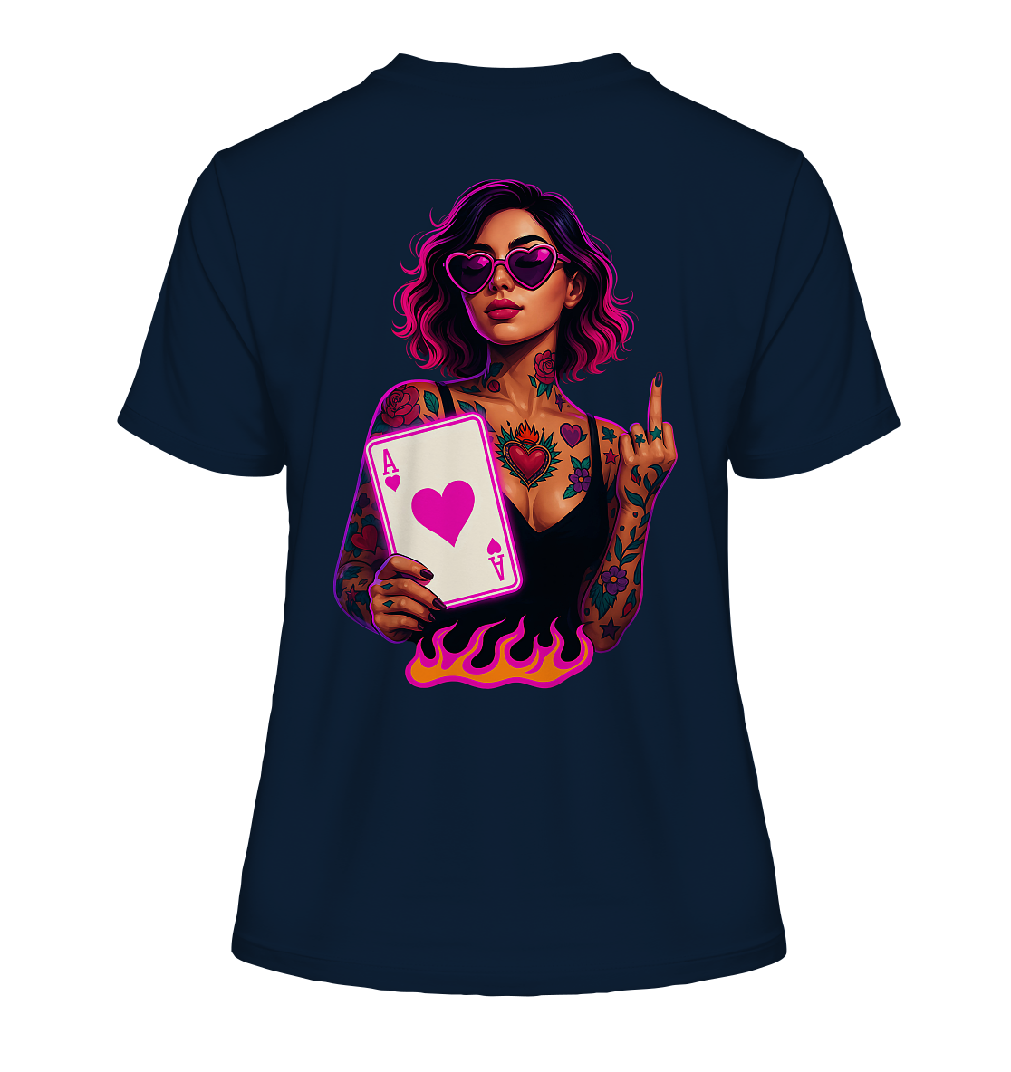 Queen of Hearts - Fitted Ladies Organic Shirt