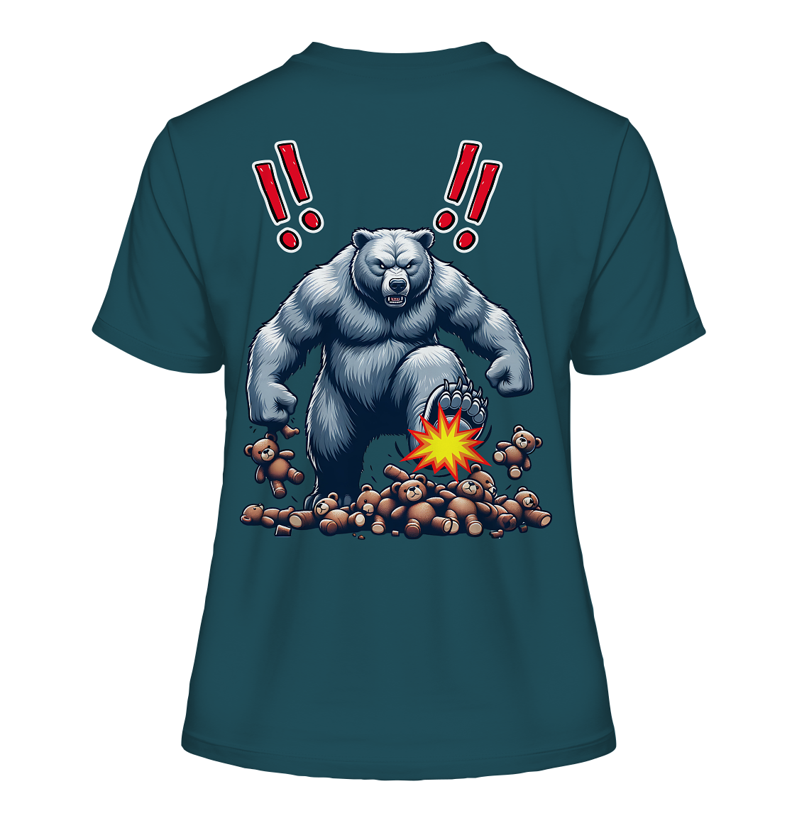 Teddy Terror - Fitted Ladies Organic Shirt