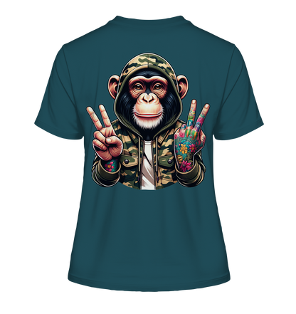 Jungle Ink Monkey - Fitted Ladies Organic Shirt