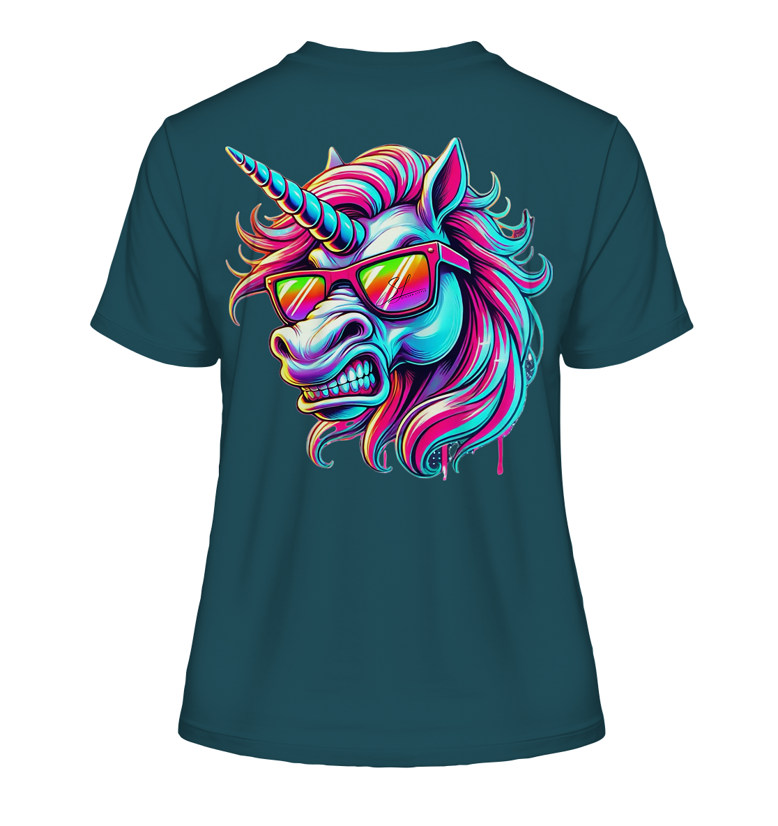 Funky Unicorn - Fitted Ladies Organic Shirt