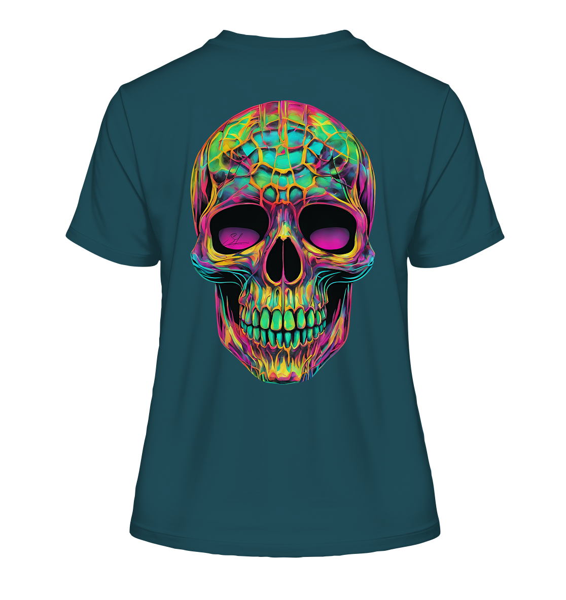 Psychedelic Skull - Fitted Ladies Organic Shirt