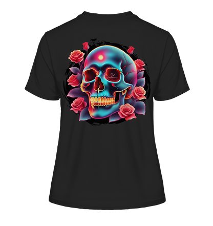 Glow Skull Design - Fitted Ladies Organic Shirt