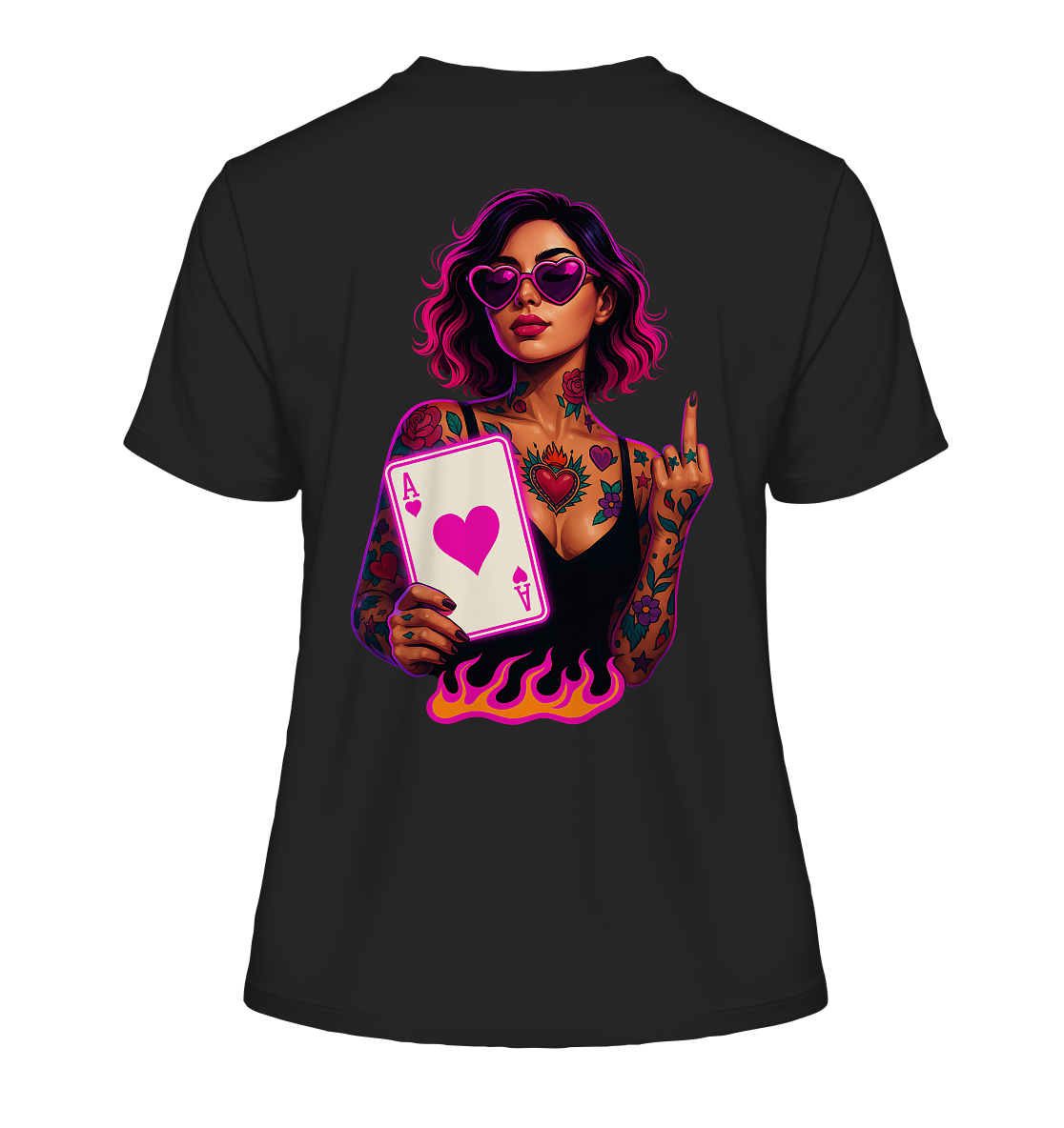 Queen of Hearts - Fitted Ladies Organic Shirt