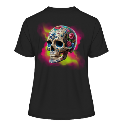 Floral Skull - Fitted Ladies Organic Shirt