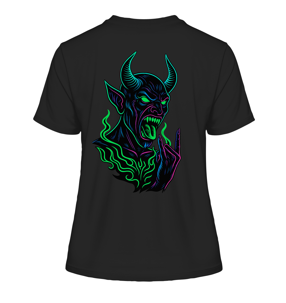 Neon Hellfire - Fitted Ladies Organic Shirt