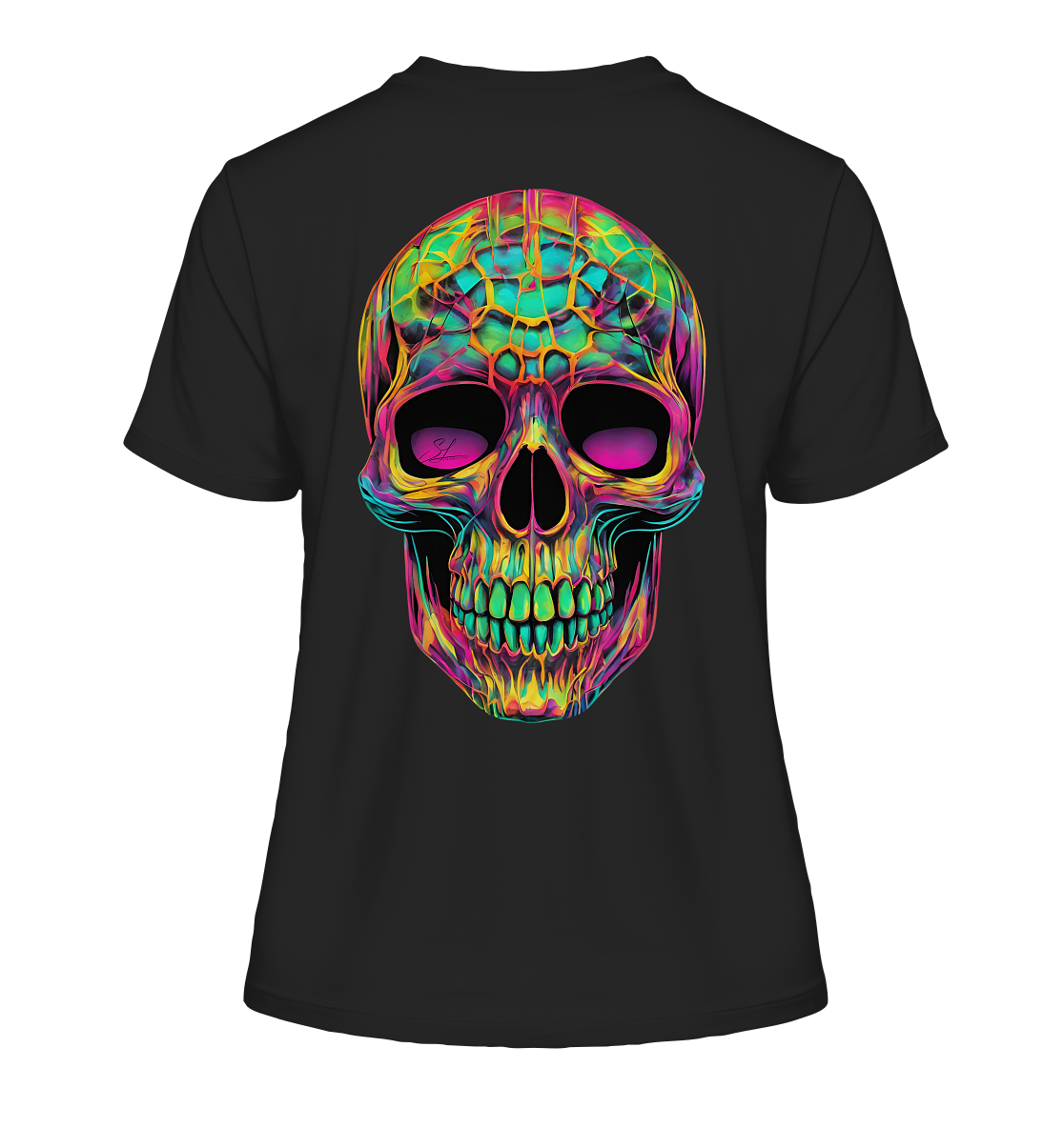Psychedelic Skull - Fitted Ladies Organic Shirt