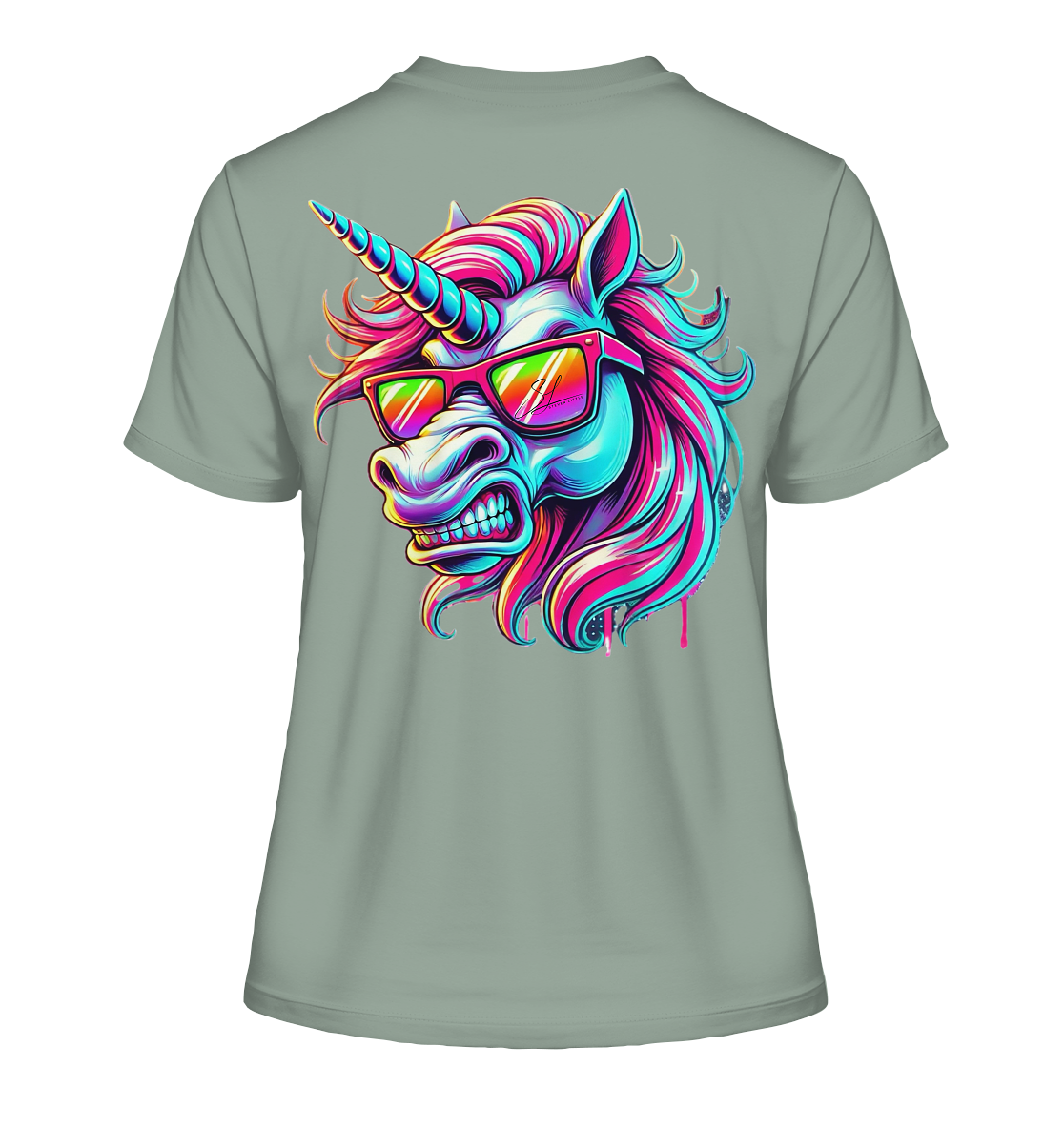 Funky Unicorn - Fitted Ladies Organic Shirt