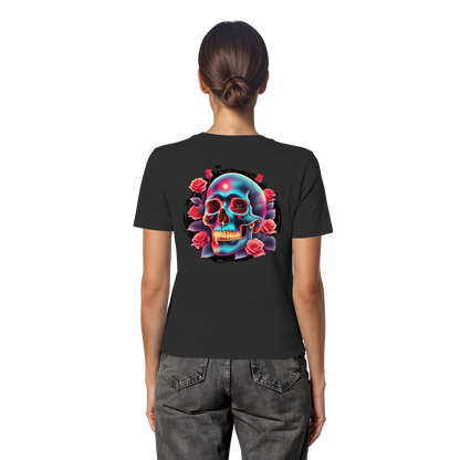 Glow Skull - Fitted Ladies Organic Shirt