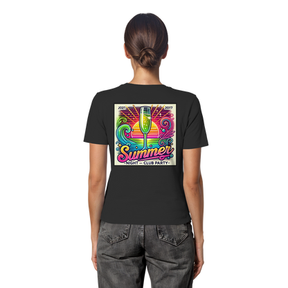 Summer Party Vibes - Fitted Ladies Organic Shirt