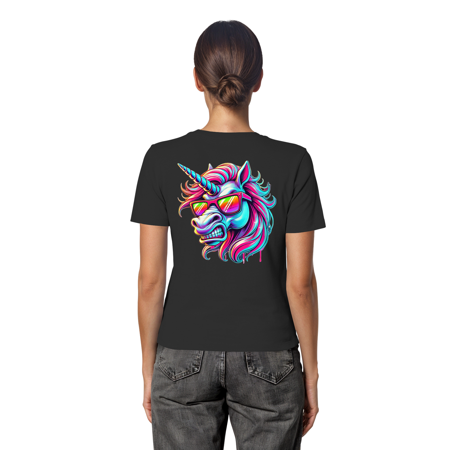 Funky Unicorn - Fitted Ladies Organic Shirt