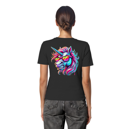 Funky Unicorn - Fitted Ladies Organic Shirt