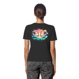 Tropical Sunset Glasses - Fitted Ladies Organic Shirt