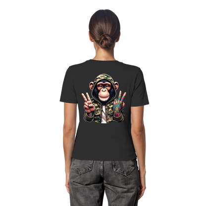 Jungle Ink Monkey - Fitted Ladies Organic Shirt