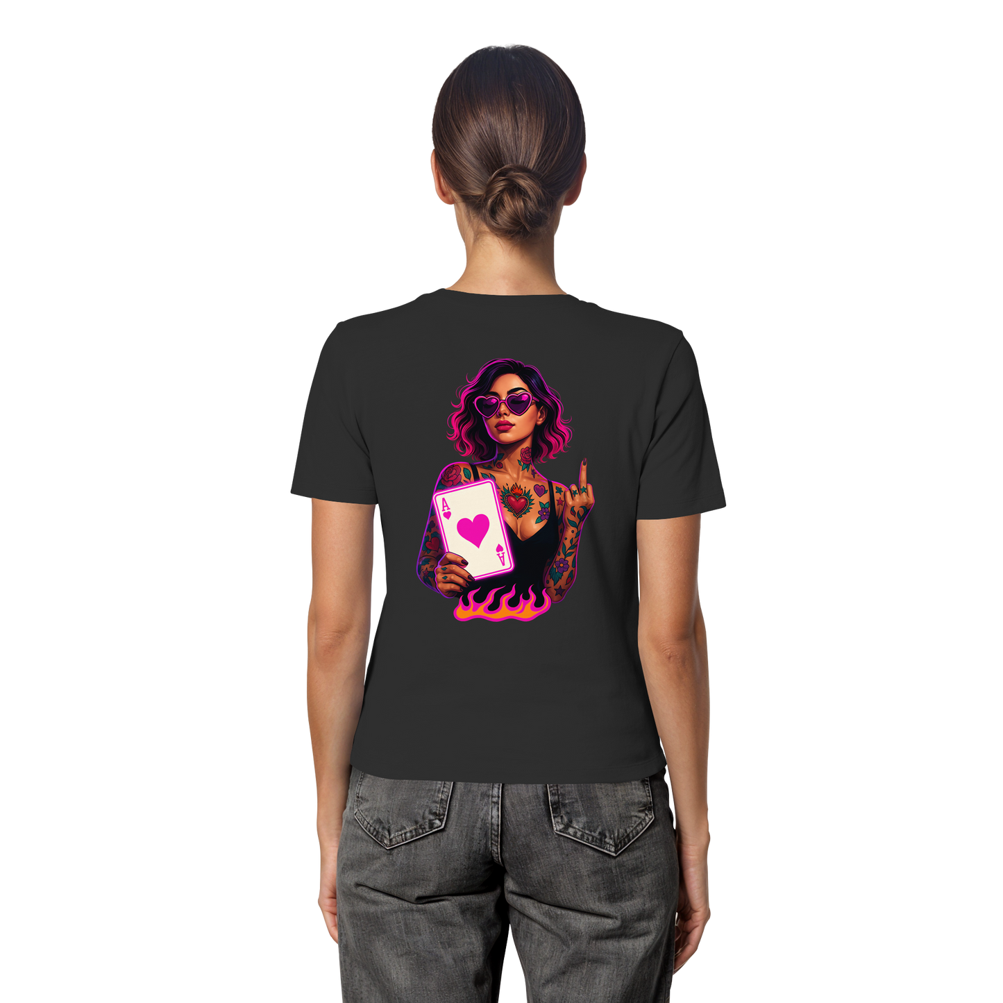 Queen of Hearts - Fitted Ladies Organic Shirt
