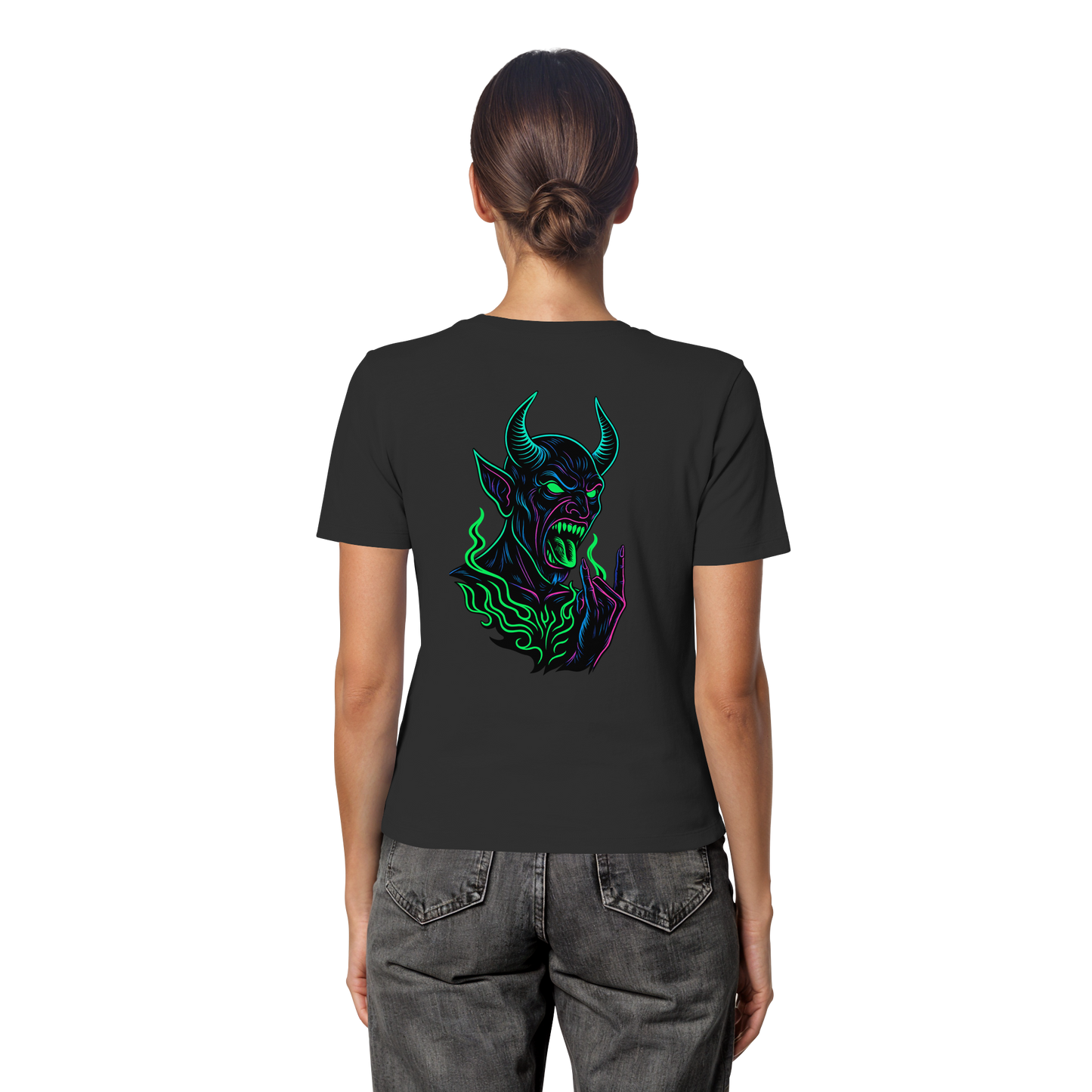 Neon Hellfire - Fitted Ladies Organic Shirt