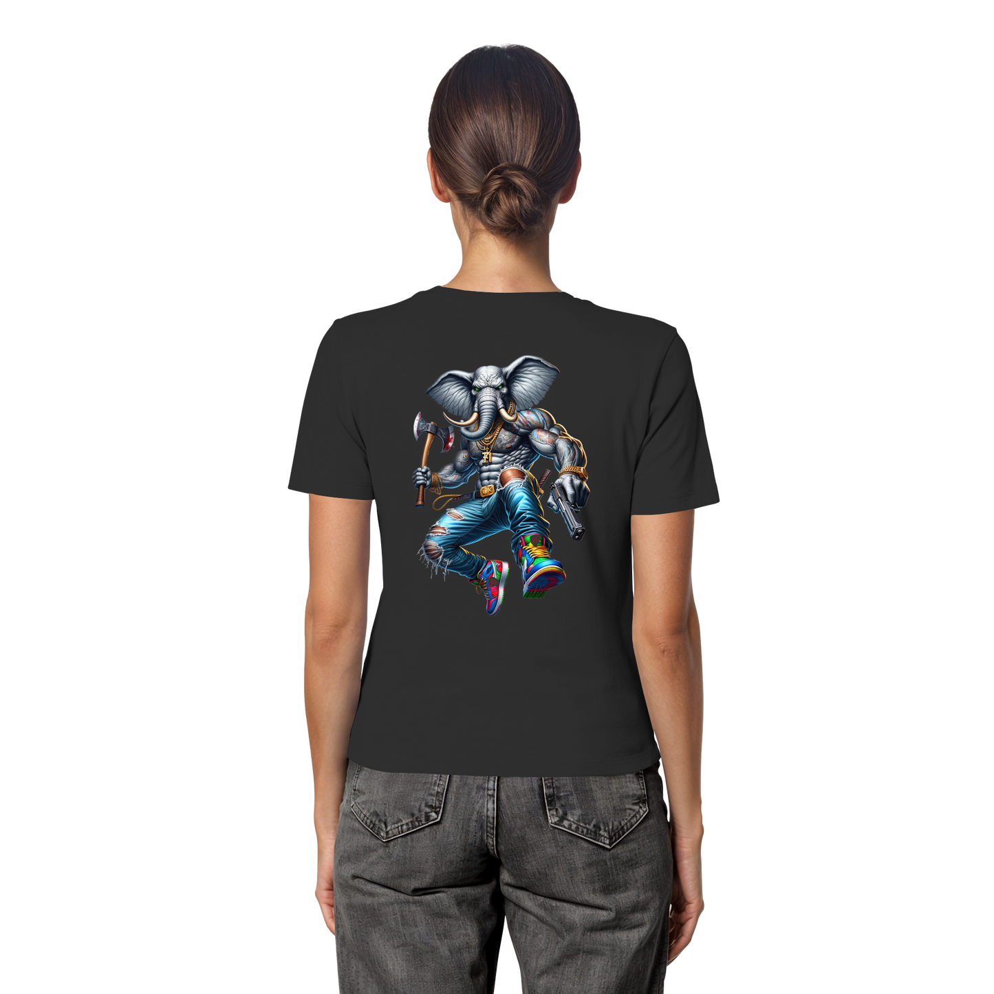 Elephant Warrior - Fitted Ladies Organic Shirt