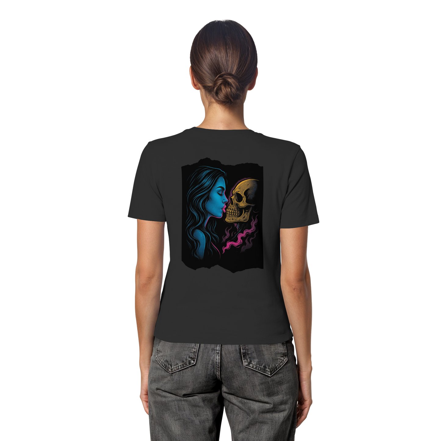 Kissing Skull - Fitted Ladies Organic Shirt