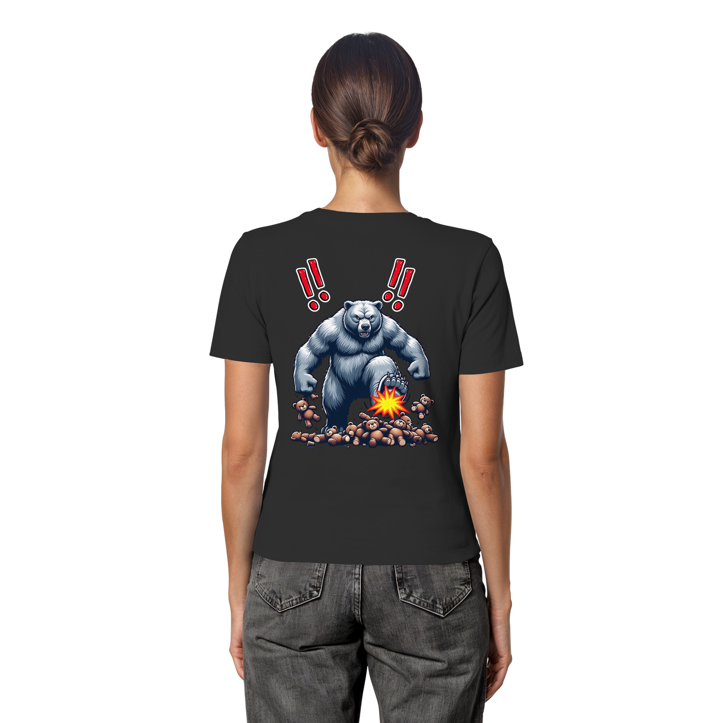 Teddy Terror - Fitted Ladies Organic Shirt