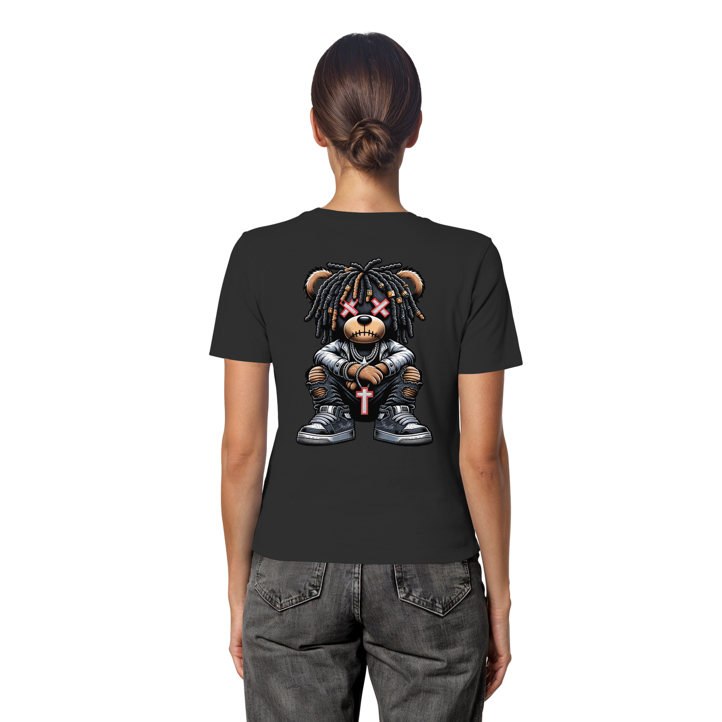 Bad Ass Teddy - Fitted Ladies Organic Shirt