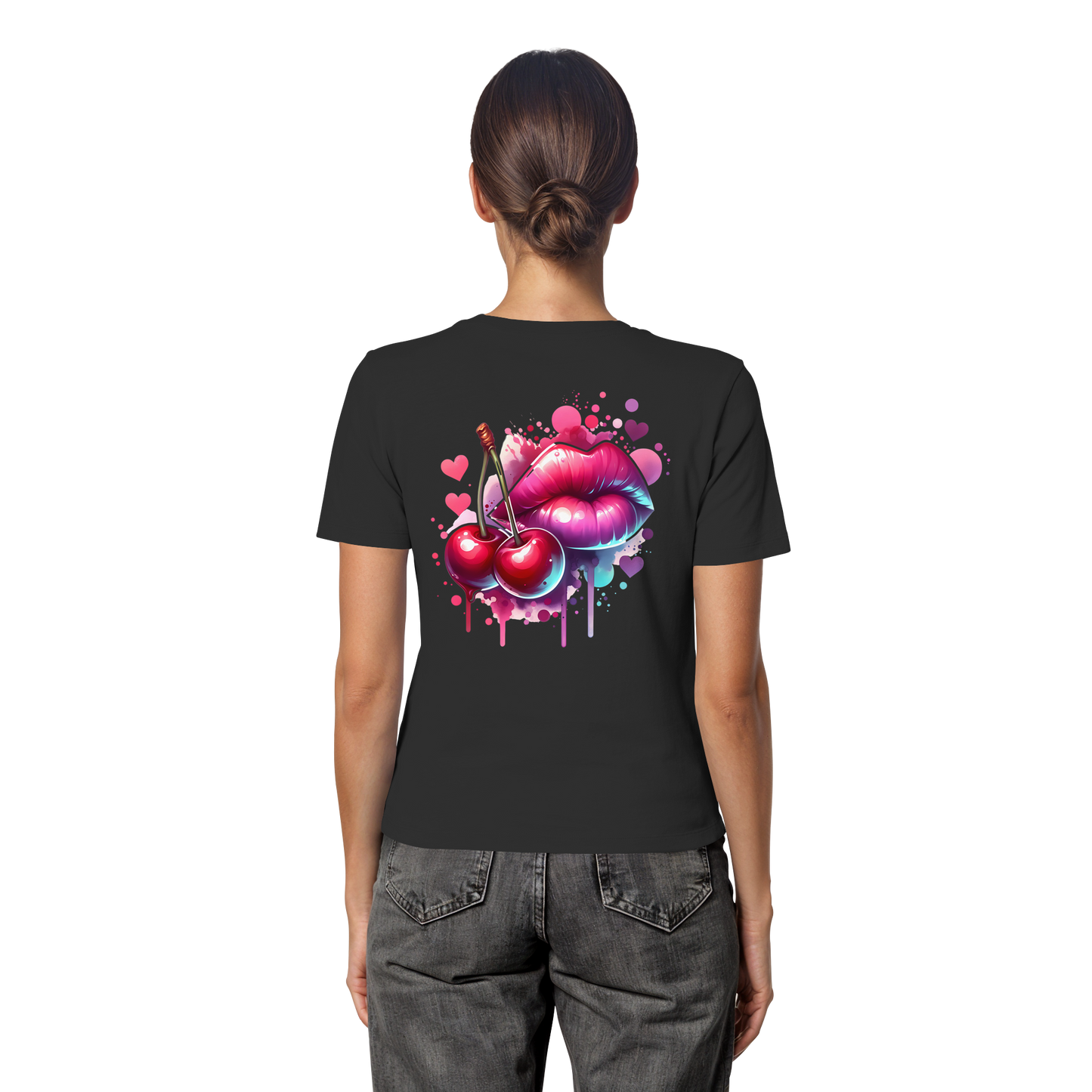 Cherry Kisses - Fitted Ladies Organic Shirt