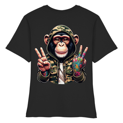 Jungle Ink Monkey - Fitted Ladies Organic Shirt