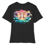 Tropical Sunset Glasses - Fitted Ladies Organic Shirt