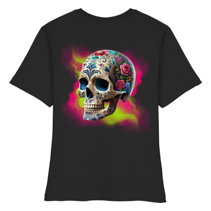 Floral Skull - Fitted Ladies Organic Shirt