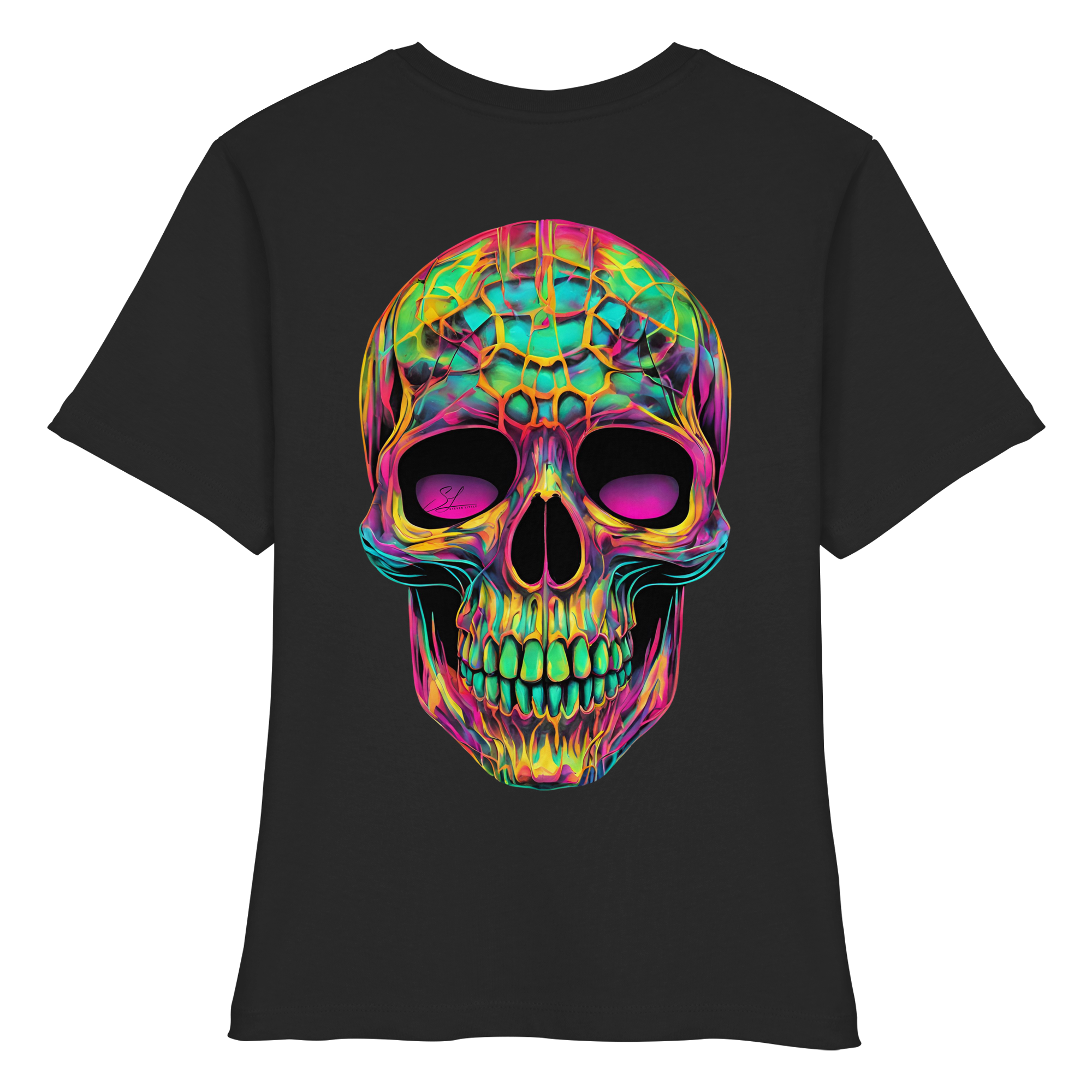 Psychedelic Skull - Fitted Ladies Organic Shirt