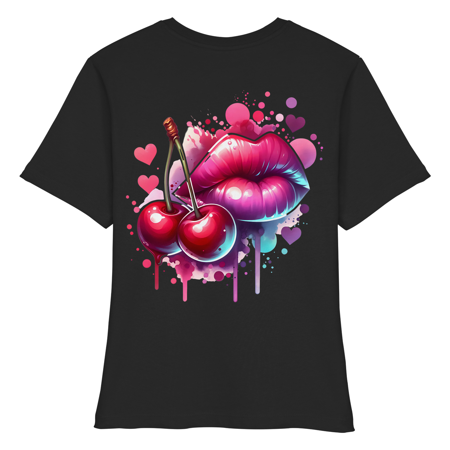Cherry Kisses - Fitted Ladies Organic Shirt